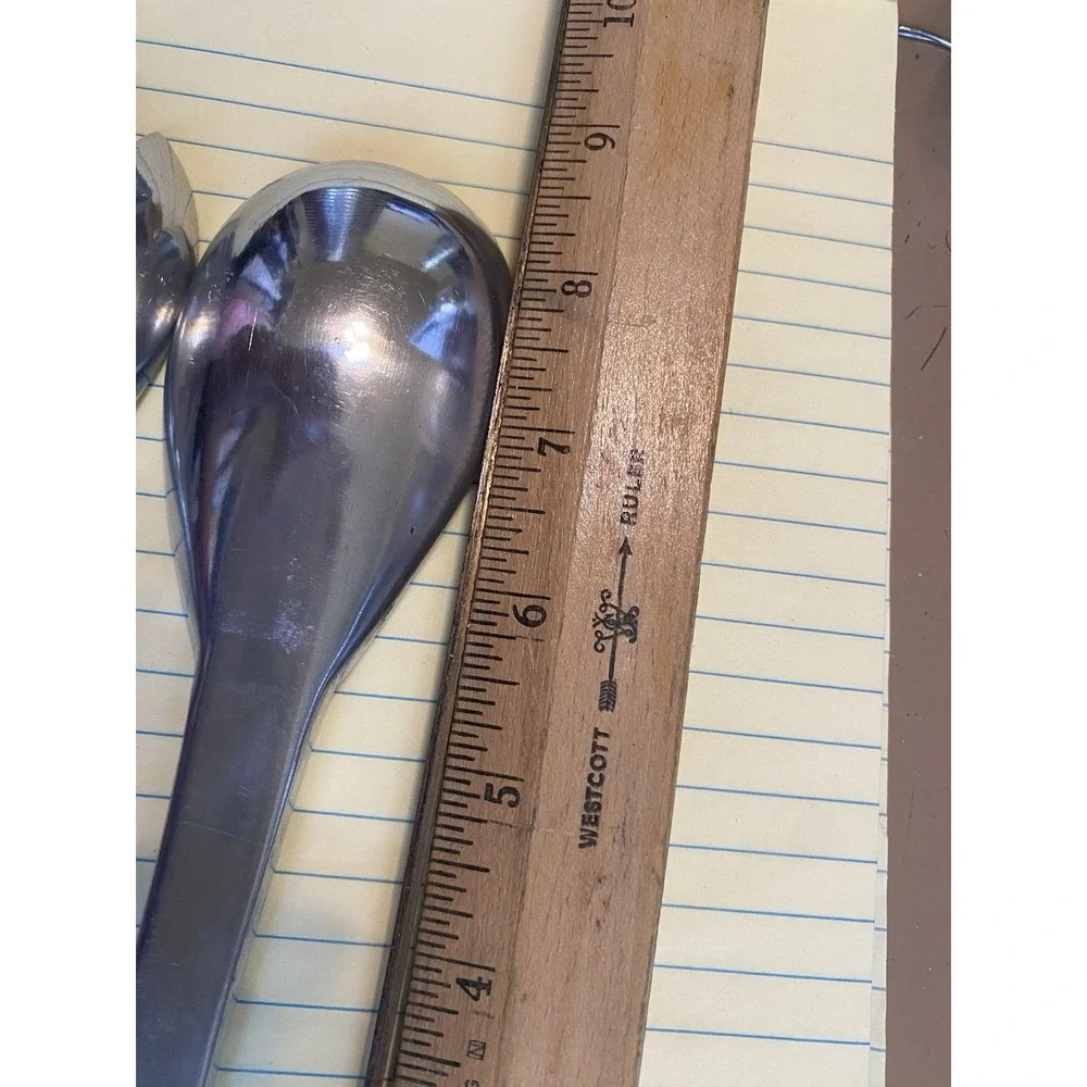 Aluminum  Polished Swirl Spoon And Fork Serving‎ Set 8
